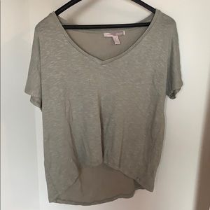 Forever 21 light green wide vneck tshirt.
